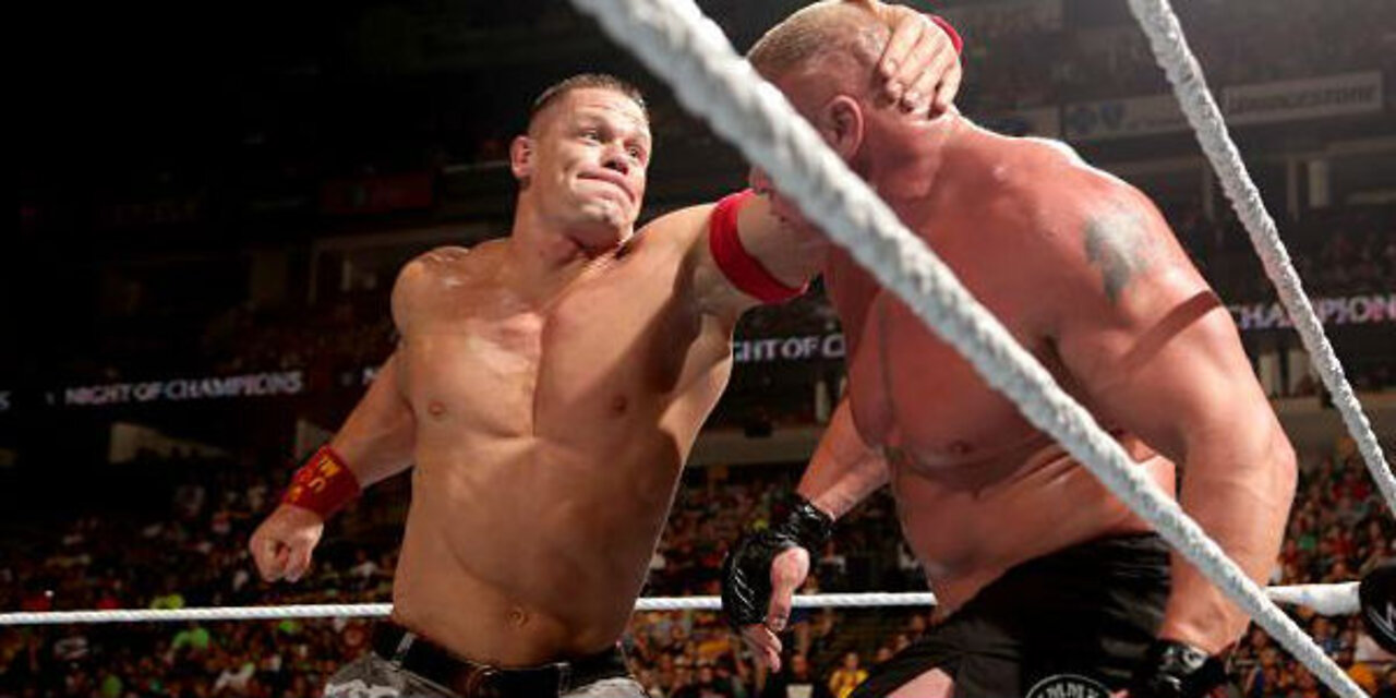 John Cena vs Brock Lesnar Night Of Champions 2014 Highlights