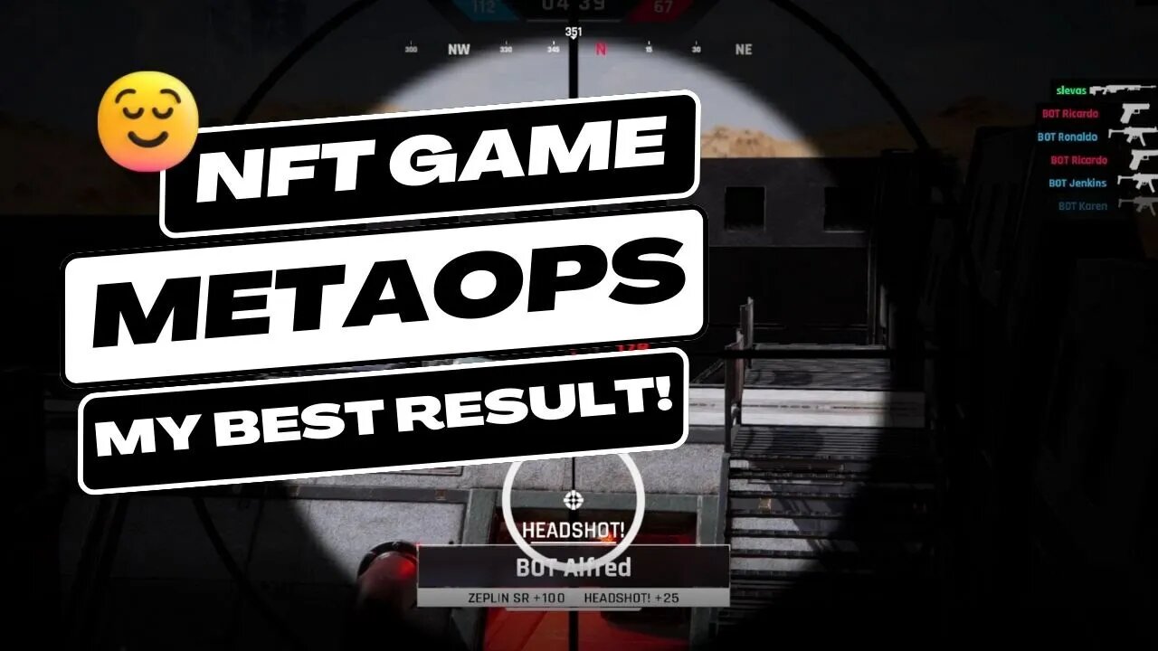 MetaOps Crypto Game: My best score (As a sniper!)