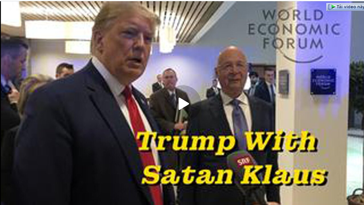 Donald Trump At The Wef With Klaus Schwab.