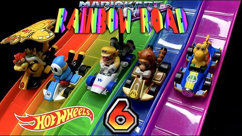 Mario Kart Hot Wheels Rainbow Road 6 Diecast Racing