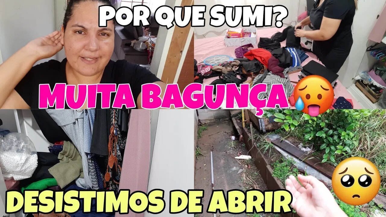 MUITA BAGUNÇA 😰 ORGANIZAÇÃO NO GUARDA ROUPA|| POR QUE SUMI?