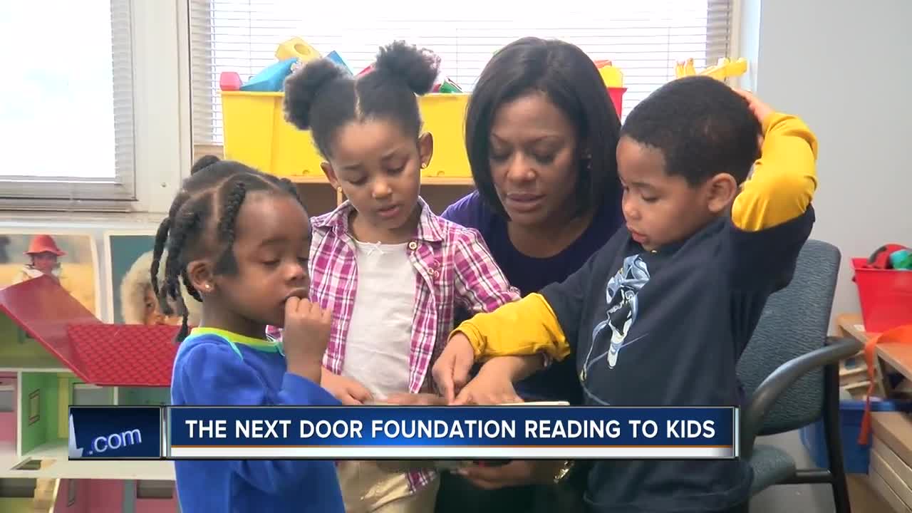 Shannon Sims joins Next Door Foundation, volunteers to read to children at 'Read With Me' event