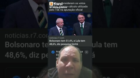 Bolsonaro passa lula na pesquisa Veritá com 51,4% dos votos