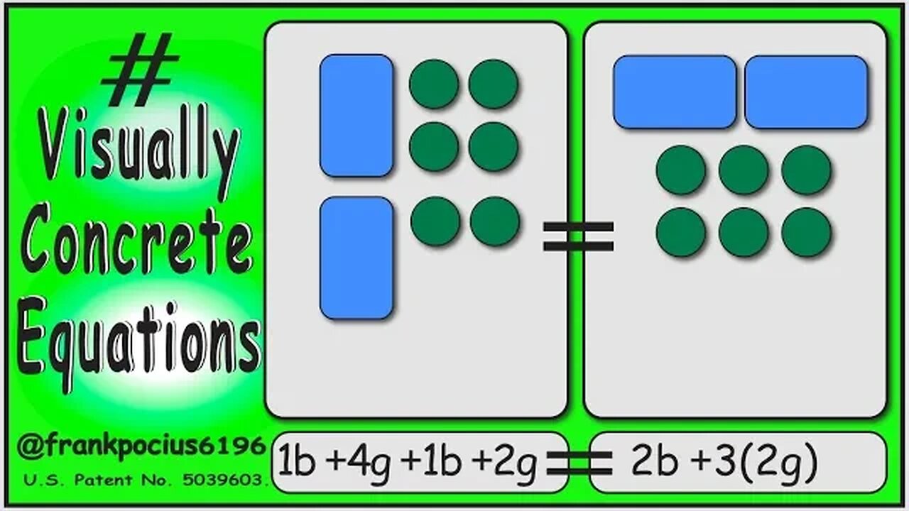 VISUAL MATH _ 2b +6g = 2b +6g _ SOLVING BASIC EQUATIONS _ SOLVING BASIC WORD PROBLEMS