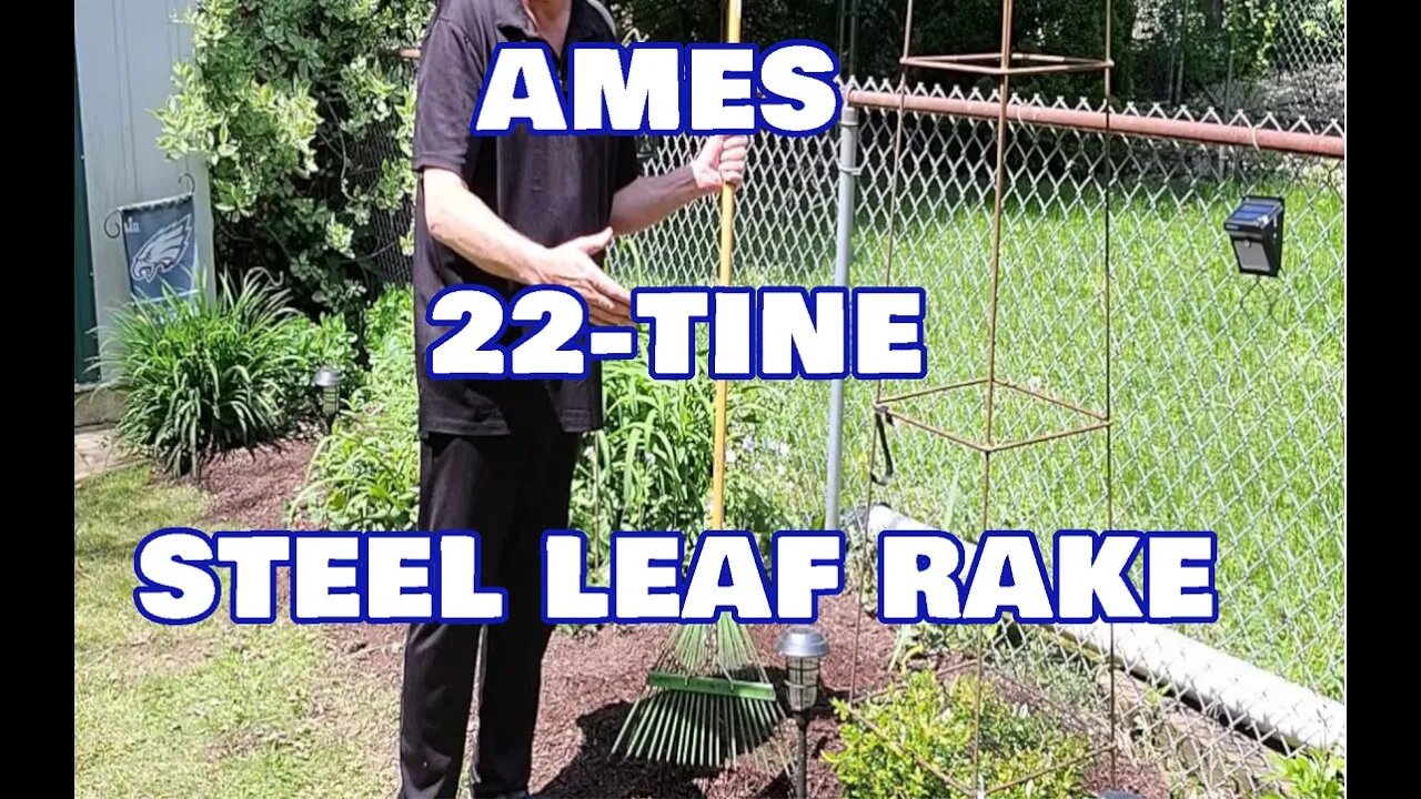 AMES 22 Tine Steel Leaf Rake, Great multi use home and garden tool