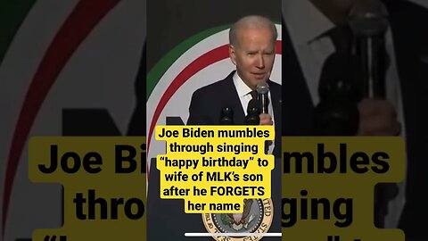 Biden mumbles Happy Birthday