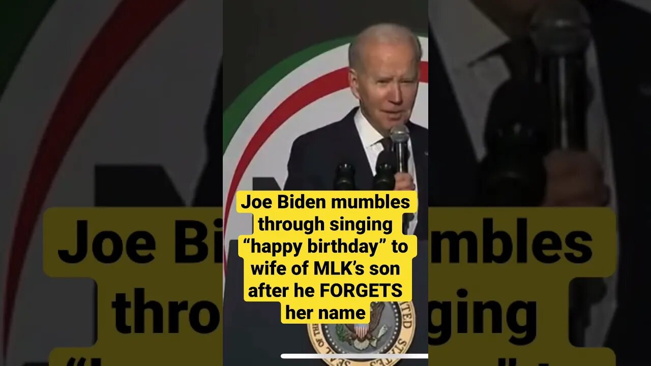 Biden mumbles Happy Birthday