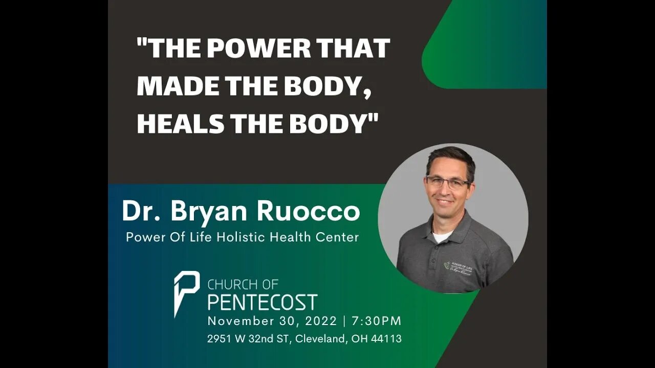 The Power That Made The Body, Heals The Body
