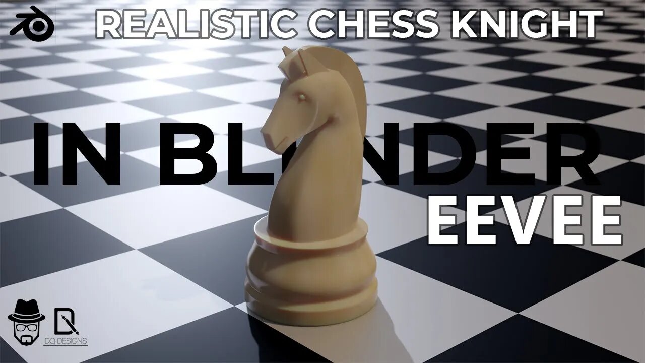 Easy Realistic Chess Knight in Blender Eevee Time-lapse Commentary | DQ Design in Tamil