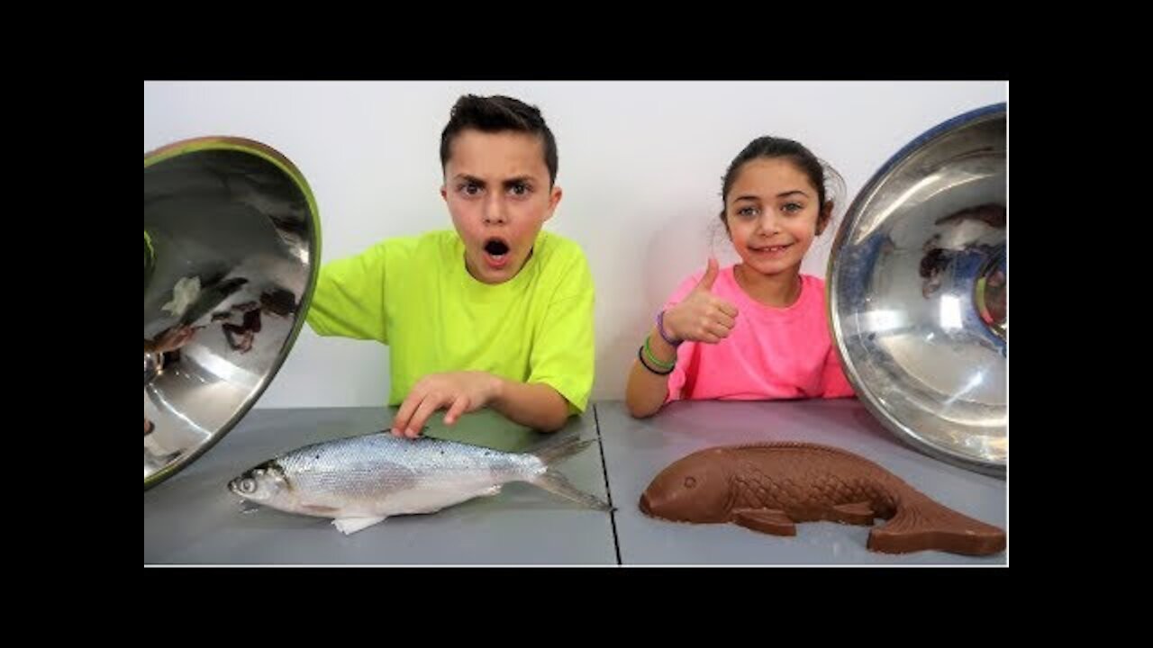 Chocolate Food vs Real Challenge ! Family Fun Video