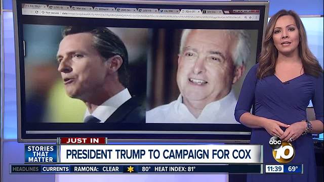 President Trump to campaign for John Cox