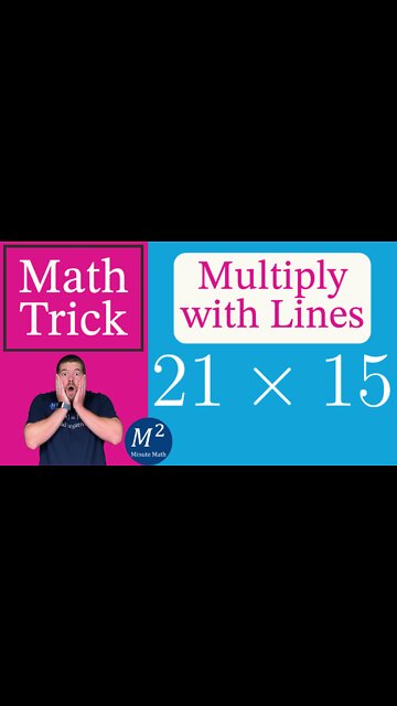 Multiply Two Numbers with Lines | 21x15 | Minute Math Tricks | Part 88 #shorts