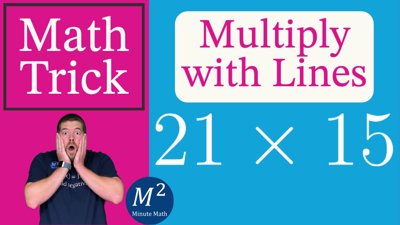 Multiply Two Numbers with Lines | 21x15 | Minute Math Tricks | Part 88 #shorts