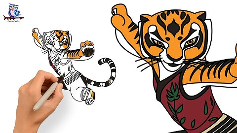 How to Draw Master Tigress - Kung Fu Panda