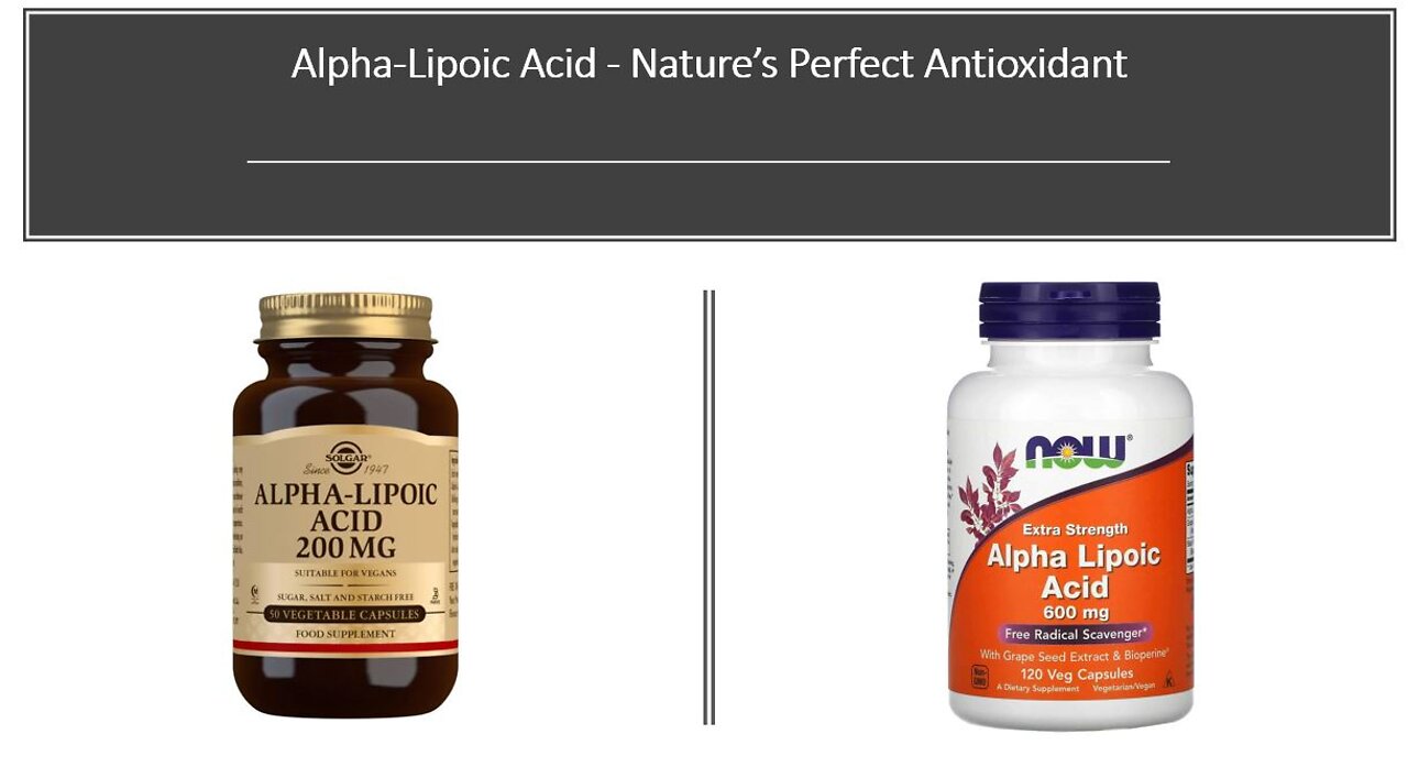 Alpha Lipoic Acid - Supplement Benefits