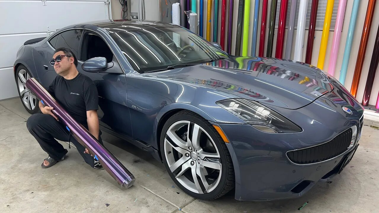 AMAZING NEW Colorshifting On This EXOTIC Looking Ride| First Fisker Karma In Metallic Dragon Scale