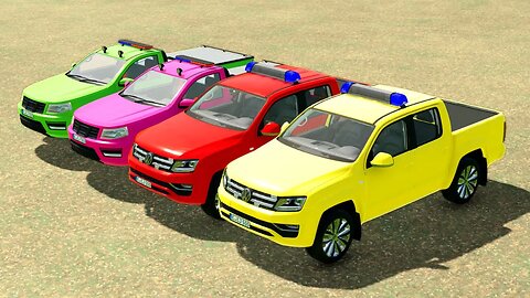 DACIA, VOLSKWAGEN, AUDI POLICE CARS and MERCEDES, FORD AMBULANCE EMERGENCY TRANSPORT ! FS22