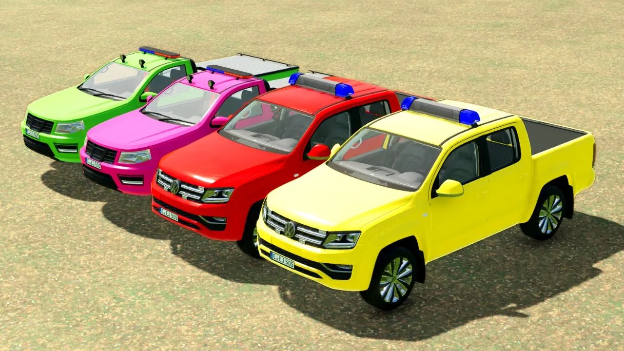 DACIA, VOLSKWAGEN, AUDI POLICE CARS and MERCEDES, FORD AMBULANCE EMERGENCY TRANSPORT ! FS22
