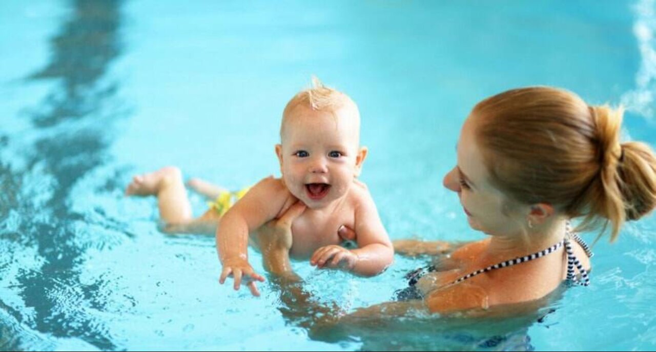 cute Baby swimming in pool when you want the best compilation ever!