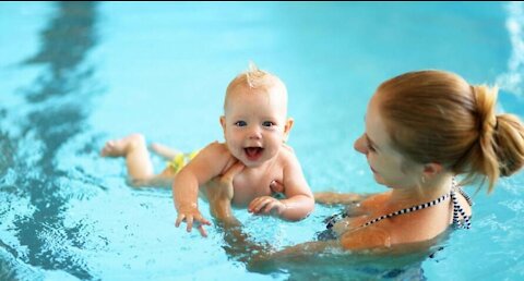 cute Baby swimming in pool when you want the best compilation ever!