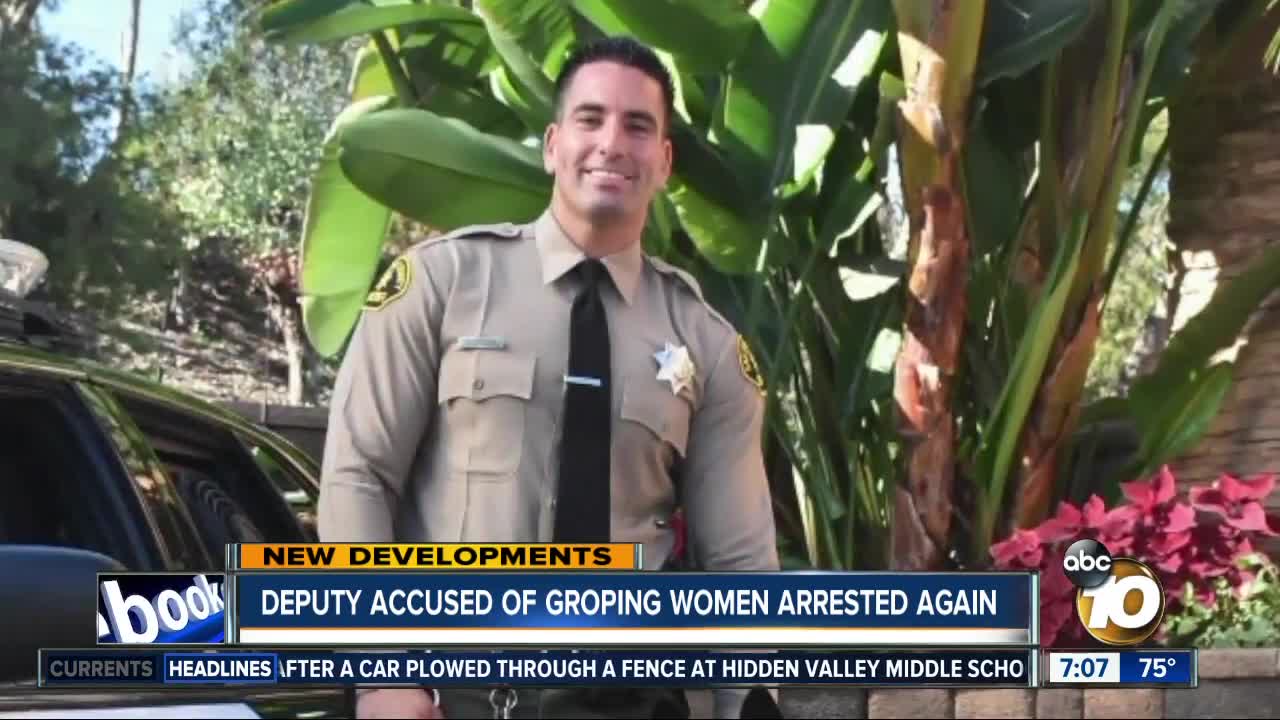 Deputy accused of groping women arrested again