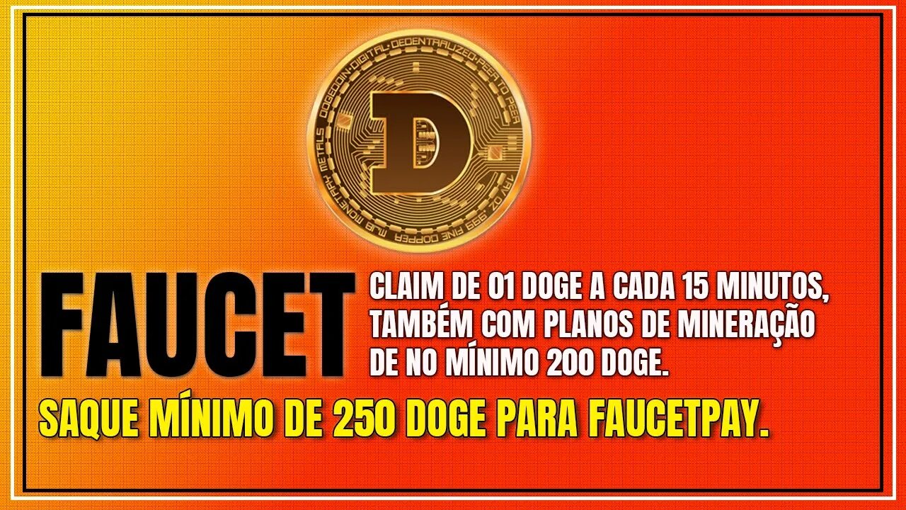 Faucet - Claim de 1 Doge a cada 15 minutos #crypto #dogecoin