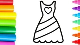 Drawing a DRESS with HEART for Picture