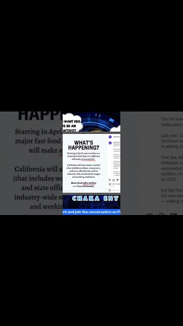 20$ an hour for Fast food workers in California