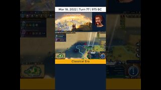 #oneturnadaychallenge #civ6 – Turn 77 - CLASSICAL ERA SETTLING! #shorts