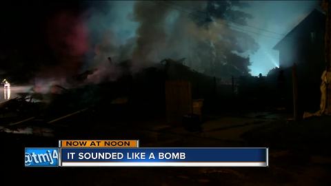 "It sounded like a bomb: "House collapses after 2-alarm fire on Milwaukee's north side