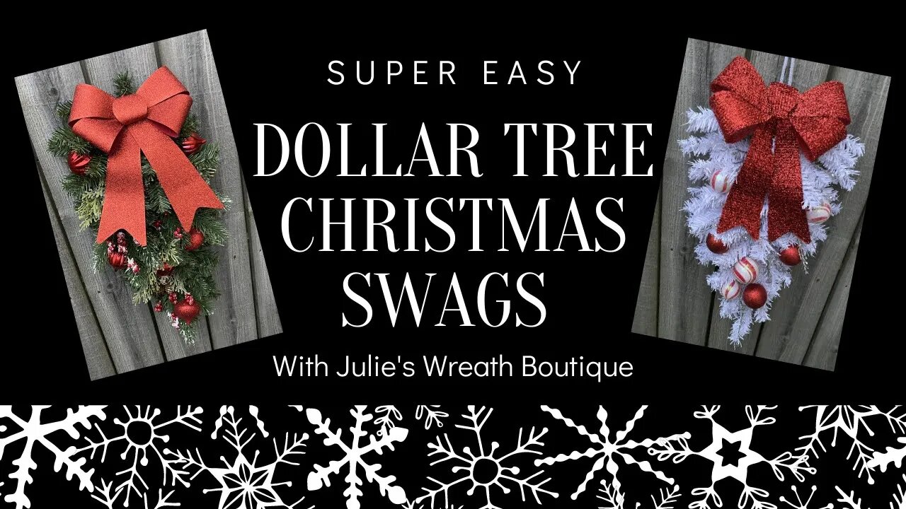 Dollar Tree Christmas Swags | DIY Christmas Swag | Dollar Tree Christmas Tree Crafts