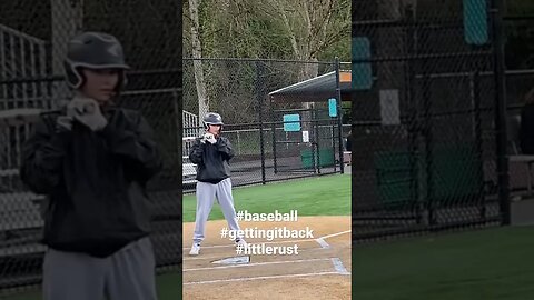 Taking a bit of BP. A little rust is ok #baseball #fundamentals #baseballlife