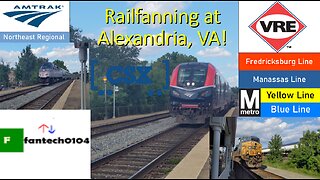 Railfanning at the famous Alexandria Union Station! Featuring Amtrak, VRE, Metro & CSX!