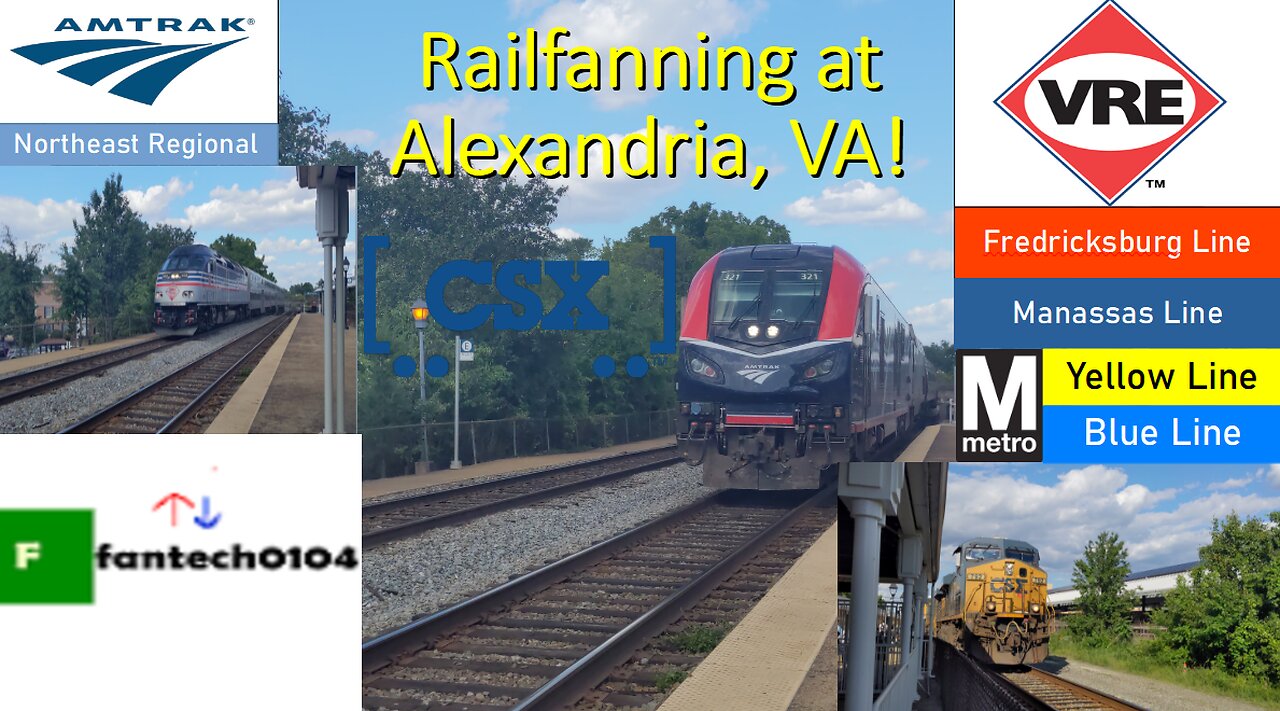 Railfanning at the famous Alexandria Union Station! Featuring Amtrak, VRE, Metro & CSX!