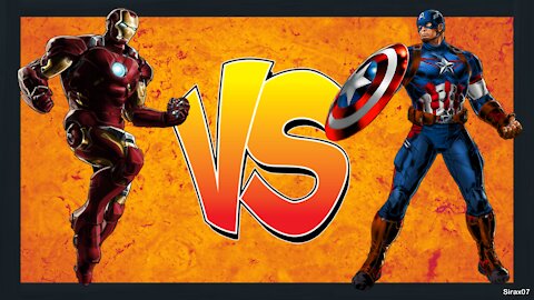fighting captain america vs iron man style marvel super