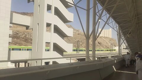 Hajj Day 4 Mina View: train station #mina #hajj