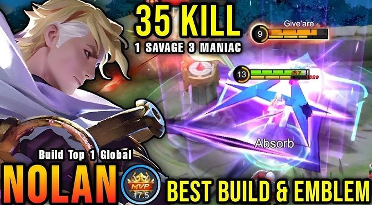 35 Kills - SAVAGE-- New Hero Nolan Best Build and Emblem