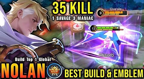 35 Kills - SAVAGE-- New Hero Nolan Best Build and Emblem