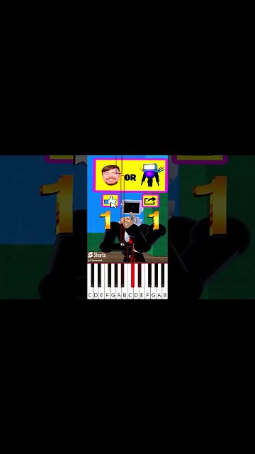 MeBeast vs Giant TV Man (@BigTastyAnimations) SKIBIDI TOILET LIKE vs COMMENT - Octave Piano Tutorial