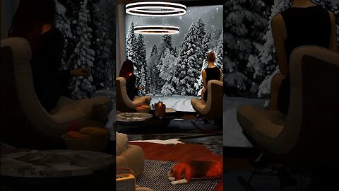 Cabin Retreat with a Warm Fireplace | Winter Ambience with Relaxing Jazz Music For Sleep, Work Study