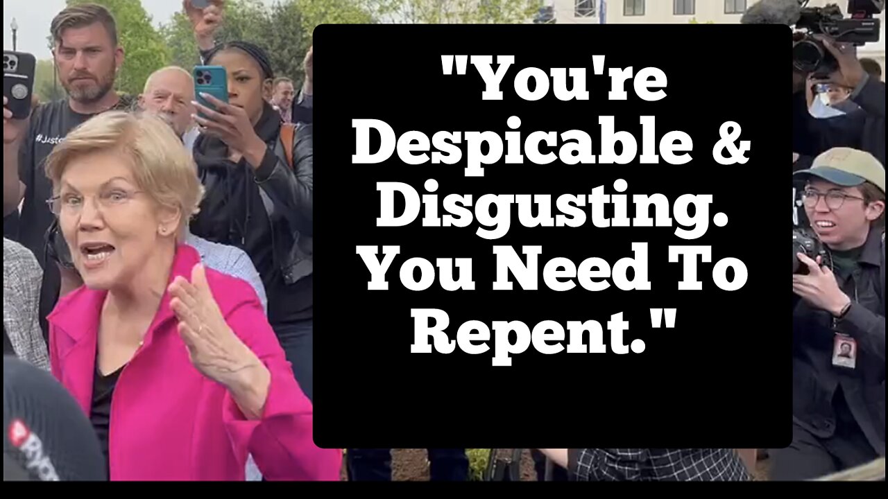 "Sen. 'Elizabeth Warren' Called Out On Camera "You're Despicable & Disgusting, You Need To Repent"