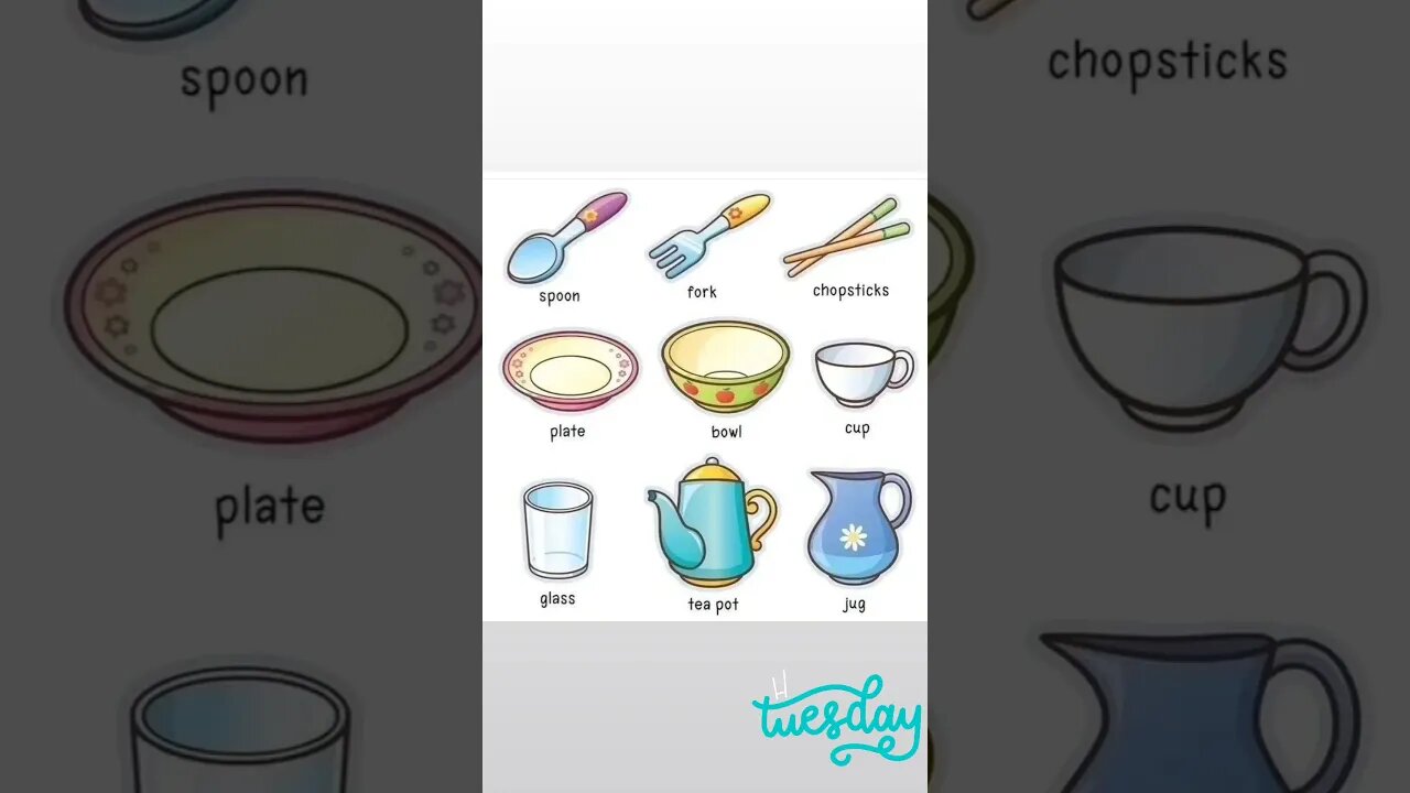 kitchen set in english