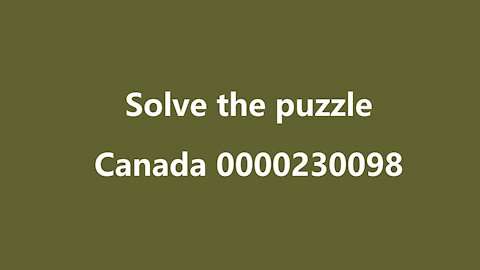 Solve the puzzle, Canada 0000230098