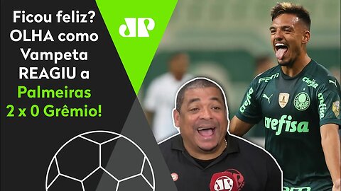 "O Palmeiras é o LÍDER e TÁ VOANDO!" OLHA como Vampeta REAGIU ao 2 a 0 no Grêmio!