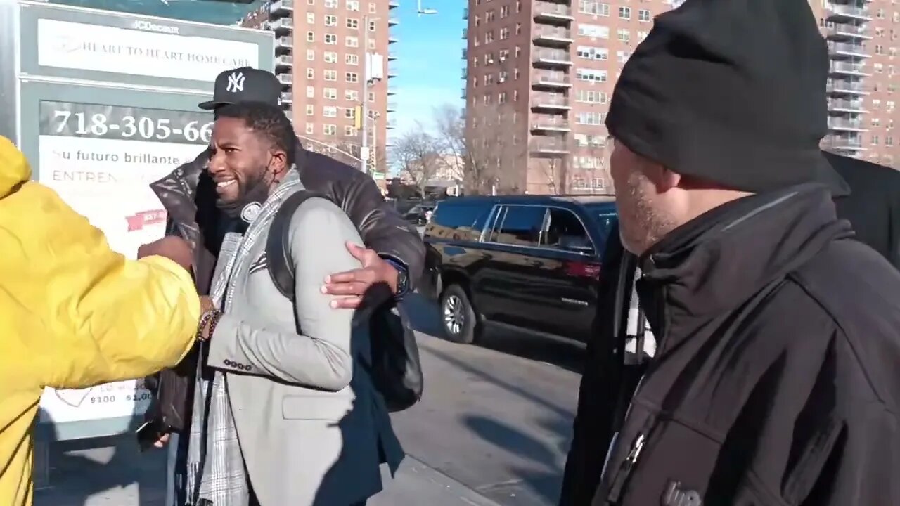 Raul Rivera @NYCDriversunite confront Public Advocate Jumaane Williams Graham Avenue Of Puerto Rico