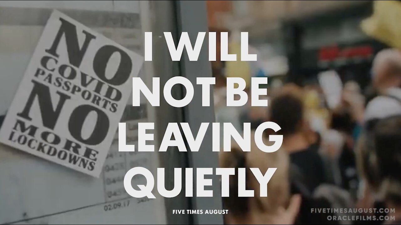 "I Will Not Be Leaving Quietly" By Five Times August (Music & Lyric Video) 2021