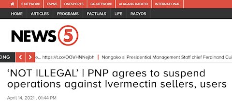 ‘NOT ILLEGAL’ | PNP agrees to suspend operations against Ivermectin sellers, users