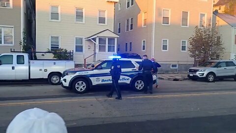 Boston police respond to a early morning shooting on Hancock Street in Dorchester