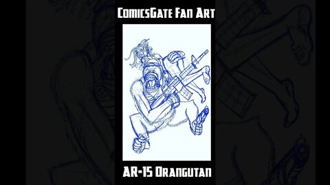 Fan Art Speedpaint - AR-15 Orangutan #Shorts