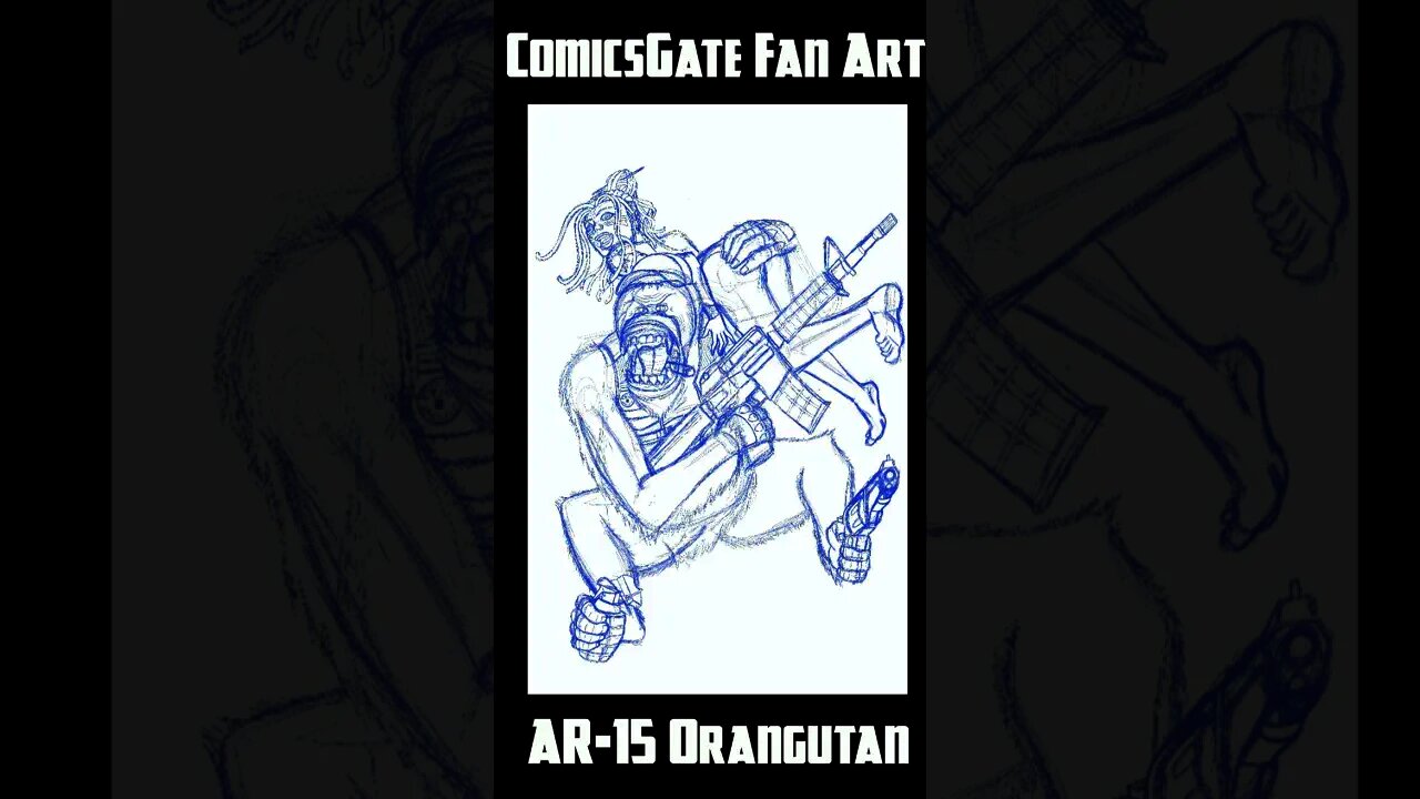 Fan Art Speedpaint - AR-15 Orangutan #Shorts